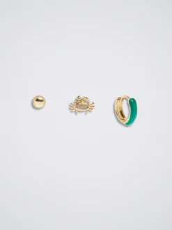 Set Of Earrings With Cubic Zirconia|Parfois Cheap