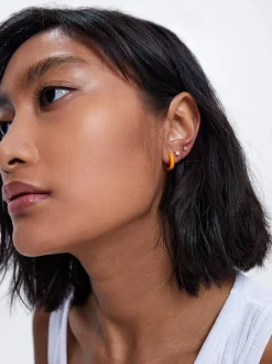 Set Of Earrings With Cubic Zirconia|Parfois Sale