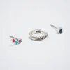 Set Of Earrings With Cubic Zirconia|Parfois Store