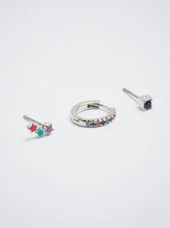 Set Of Earrings With Cubic Zirconia|Parfois Store