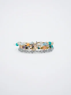 Set Of Elastic Bracelets With Stone|Parfois Clearance