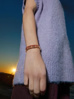 Set Of Elastic Bracelets With Stone|Parfois Fashion
