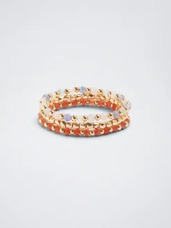 Set Of Elastic Bracelets With Stone|Parfois Fashion