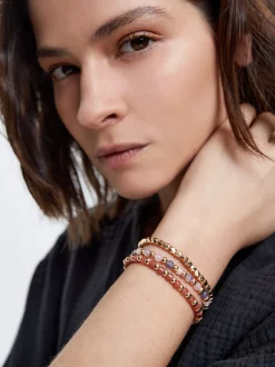 Set Of Elastic Bracelets With Stone|Parfois Fashion