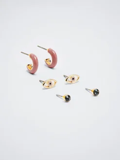 Set Of Enamel Earrings|Parfois Hot