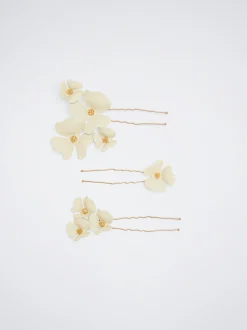 Set Of Hair Combs With Flowers|Parfois New
