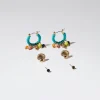 Set Of Hoop Earrings With Resin|Parfois Best