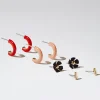 Set Of Hoop Earrings With Flowers|Parfois Cheap