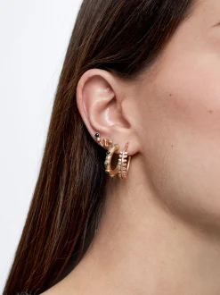 Set Of Hoop Earrings With Enamel|Parfois Cheap
