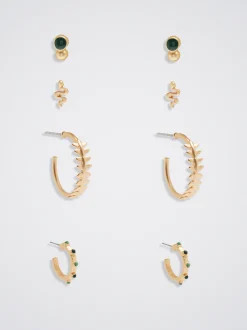 Set Of Hoop Earrings With Enamel|Parfois Cheap