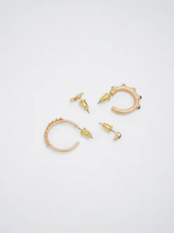 Set Of Hoop Earrings With Enamel|Parfois Cheap
