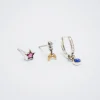 Set Of Hoops With Charms And Zirconia|Parfois Outlet