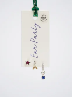 Set Of Hoops With Charms And Zirconia|Parfois Outlet