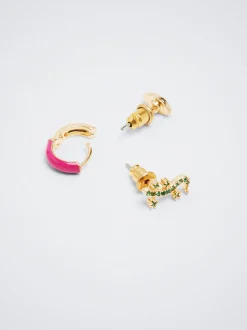 Set Of Hoops With Charms And Zirconia|Parfois Online