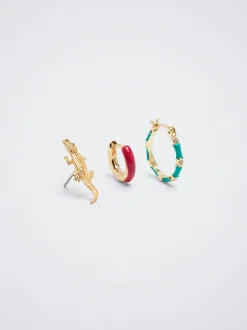 Set Of Hoops With Cubic Zirconia|Parfois Outlet