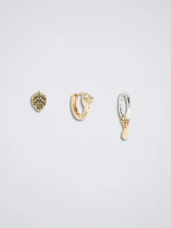 Set Of Hoops With Cubic Zirconia|Parfois Best Sale