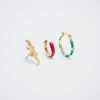 Set Of Hoops With Cubic Zirconia|Parfois Fashion