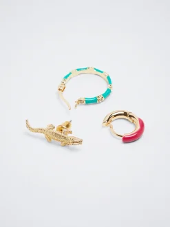 Set Of Hoops With Cubic Zirconia|Parfois Fashion