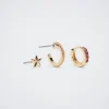 Set Of Hoops With Cubic Zirconia|Parfois Flash Sale