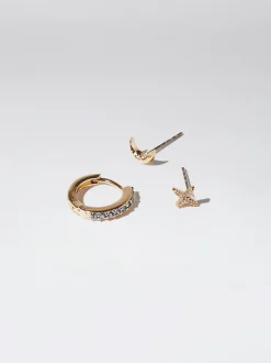 Set Of Hoops With Cubic Zirconia|Parfois Clearance