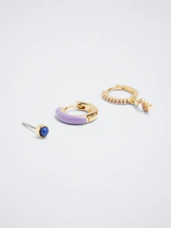 Set Of Hoops With Cubic Zirconia|Parfois New