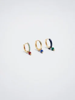 Set Of Hoops With Stone And Zirconia|Parfois Cheap