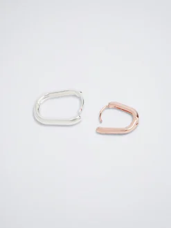 Set Of Multifinishing Hoop Earrings|Parfois Hot