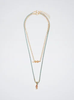 Set Of Necklaces With Charms And Zirconia|Parfois Cheap