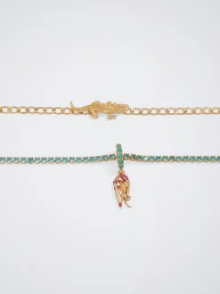 Set Of Necklaces With Charms And Zirconia|Parfois Cheap