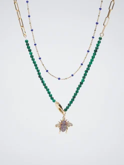 Set Of Necklaces With Charm And Zirconia|Parfois Cheap