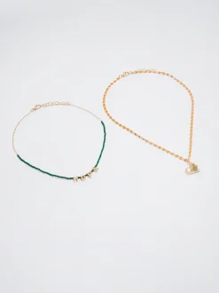 Set Of Necklaces With Charms And Zirconia|Parfois Best Sale