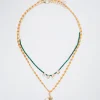 Set Of Necklaces With Charms And Zirconia|Parfois Cheap