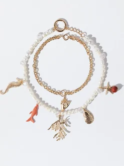 Set Of Necklaces With Freshwater Pearl|Parfois Discount