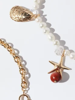 Set Of Necklaces With Freshwater Pearl|Parfois Discount