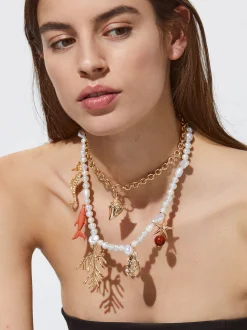 Set Of Necklaces With Freshwater Pearl|Parfois Outlet