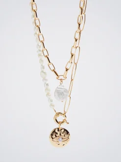 Set Of Necklaces With Freshwater Pearl|Parfois Best Sale