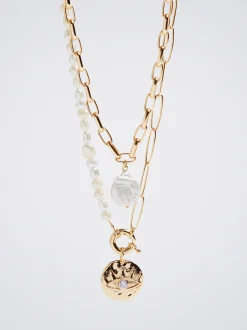 Set Of Necklaces With Freshwater Pearl|Parfois Clearance