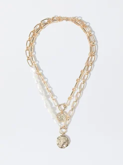 Set Of Necklaces With Freshwater Pearl|Parfois Outlet