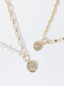 Set Of Necklaces With Freshwater Pearl|Parfois Outlet