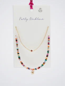 Set Of Necklaces With Semiprecious Stone|Parfois New