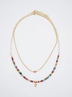 Set Of Necklaces With Semiprecious Stone|Parfois Hot