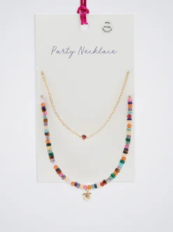 Set Of Necklaces With Semiprecious Stone|Parfois Hot