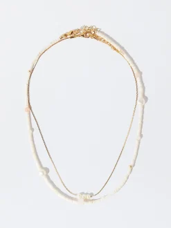Set Of Necklaces With Shell And Freshwater Pearl|Parfois Best Sale