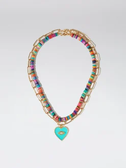 Set Of Necklaces With Shell And Heart|Parfois Online