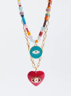 Set Of Necklaces With Stone And Charms|Parfois Sale