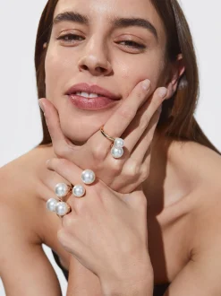 Set Of Rings With Pearls|Parfois Discount