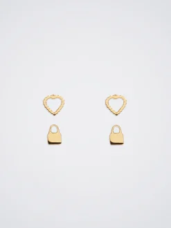 Set Of Stainless Steel Earrings|Parfois Cheap