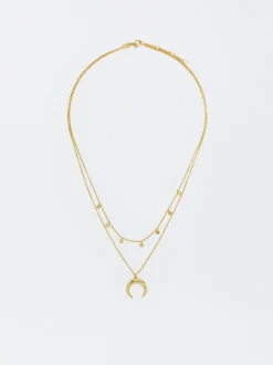 Short 925 Silver Necklace With Horn Pendant|Parfois Shop