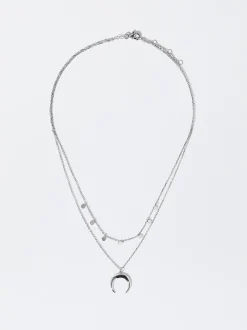 Short 925 Necklace With Horn Pendant|Parfois Cheap