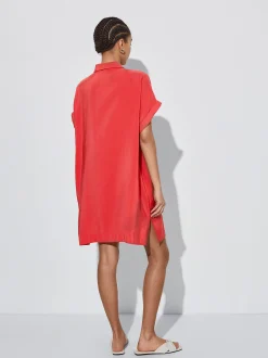 Short-Sleeved Midi Dress|Parfois Flash Sale